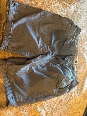 Micros Men's Flat Front Shorts - Charcoal Gray